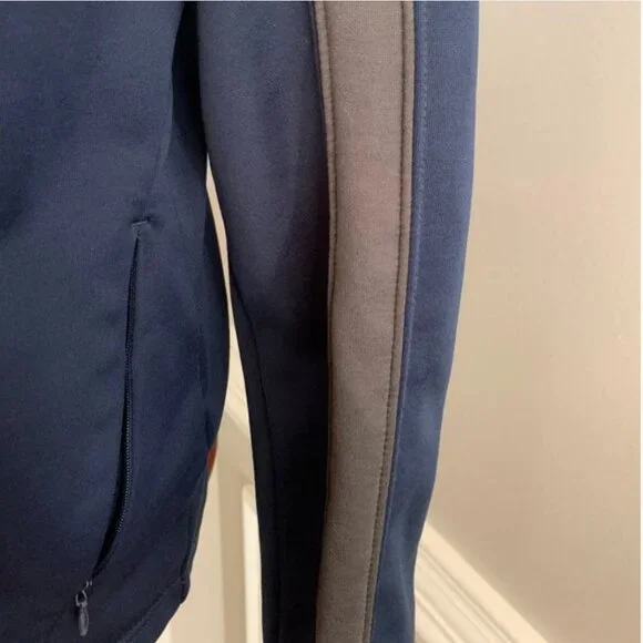 Antigua Men's Full Zip Fleece Navy Blue and Gray Jacket Size Small - Picture 3 of 8